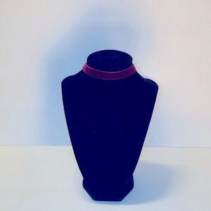 Red velvet choker necklace